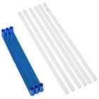 PawHut - Ensemble d’obstacles d’entraînement d’agilité pour chien réglable bleu et blanc-Ce kit d'agilité pour animaux peut aider à renforcer la relation entre les propriétaires et leurs animaux 