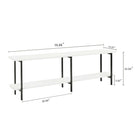 Manhattan Comfort - Console moderne Celine 70,87 po - Blanc-Comprend 2 longues étagères ouvertes