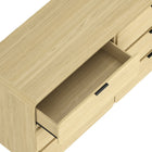 Manhattan Comfort - Ensemble contemporain moderne Chrystie 2 pièces : commode et table de chevet - Naturel-Garantie limitée du fabricant de 30 jours