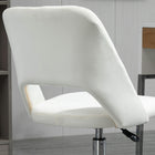 Vinsetto - Chaise de bureau pivotante sans accoudoirs - blanc crème-Couleur : blanc crème