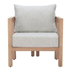 Zuo - Leto Fauteuil avec accoudoirs - Gris-Coussins amovibles et pratiques