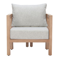 Zuo - Leto Fauteuil avec accoudoirs - Gris-Coussins amovibles et pratiques