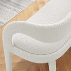 Modway - Pinnacle Tissu Boucle Banc d’accent - Ivoire-Épingles de pied non marquées
