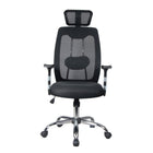 TygerClaw – Fauteuil de bureau à dossier élevé aéré et appui-tête, 23,2 x 26,8 x 11,8 po, noir-Le dos en mesh respirant permet à l'air de circuler pour que vous restiez au frais, même pendant les séances de travail marathon