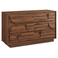 Modway - Bulwark 6 tiroirs Commode, Noyer-Commode à 6 tiroirs