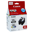 Canon -  PG-295XL/CL-286XL Cartouche d'encre d’origine - Haut rendement - Noir, cyan, magenta, jaune-Avec la cartouche d’encre couleur CL-286XL authentique et le papier photo de Canon, cette encre protège vos photos contre la lumière