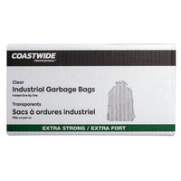 Coastwide Professional - Sacs à ordures - très résistants - 35 po l x 50 po L - transparents - Paquet de 100-35" x 50"