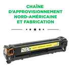 CIG - Cartouche de toner CB542A HP 125A remise à neuf - rendement standard - jaune- Garantie de 2 ans avec garantie de performance à 100 %