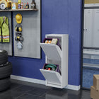 Ceha Canada - Armoire de rangement métallique polyvalente CK à 2 portes - 13 po L - Blanc-FACILE À UTILISER : Le design élégant de ce meuble comporte des tiroirs et des trappes qui s'ouvrent simultanément pour un accès rapide. Les trous pour fixation murale permettent un placement flexible, adapté à votre espace