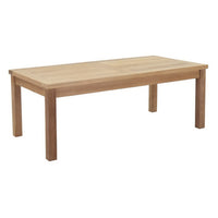 Modway - Marina Terrasse extérieure Teck Table basse rectangulaire - Naturel-Construction en teck massif