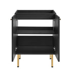 Modway - Chaucer 24" Armoire de toilette de salle de bain (lavabo non inclus) - Noir-Assemblée requise