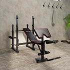 Soozier - Banc de musculation avec support de développé couché-Le banc de musculation multi-positions améliore les exercices à plat et inclinés