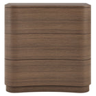 Modway - Mirae 3 tiroirs Commodeuse compacte courbe, Chêne brun brossé-7