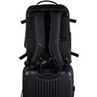 CHAMPS - Sac à dos de transport de la collection Onyx - Noir-Sangle de trolley en maille rembourrée pour les bagages à main