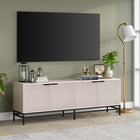 Hudson&Canal - Meuble TV Montello pour téléviseurs jusqu'à 78" - Blanc aulne-Caractéristiques assemblage facile