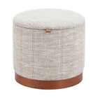 Zuo - Fije Pouf de rangement - Gris-Pieds en caoutchouc conçus pour préserver les planchers