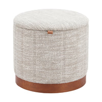 Zuo - Fije Pouf de rangement - Gris-Pieds en caoutchouc conçus pour préserver les planchers