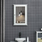 Kleankin - Armoire de salle de bain murale avec miroir et étagères - blanc-Miroir à l’extérieur pour une meilleure préparation du maquillage ou du rasage du matin 