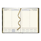Brownline - 2027 agenda quotidien Executive avec reliure cousue – 10 3/4 po x 7 3/4 po – couleurs assorties – trilingue-Doré sur tranches, coins et signet dorés