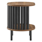 Modway - Fortitude Table d’appoint - Noir noyer-Capsules de pied non marquées