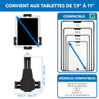 Mount-It ! - MI-3785 Support universel pour tablettes avec serrure-Compatibilité Apple : iPad Air 4, iPad Air 5, iPad y compris les générations 9 et 10, iPad Pro 11" (générations 1, 2, 3 et 4)
