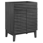 Modway - Render 24" Armoire de toilette de salle de bain (lavabo non inclus) - Charbon de bois-7