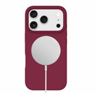 Blu Element - Étui Silicone MagSafe pour iPhone 17 Pro - Canneberge-Bords surélevés pour protéger l'appareil photo et l'écran