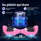Gyrocopters - Hoverboard PRIME pour enfants - Vitesse de 15 km/h - 300 W - 6,5 pouces - Roues LED - Haut-parleur Bluetooth - Rose-Vitesse = 15 km/h