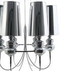 Modway - Tapestry Acier inoxydable Lustre - Argent-Six abat-jour chromés en PVC assortis