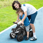 Aosom - Jouet à roues sans moteur 4 roues pour enfants - noir-Dimensions du siège : 11 po L x 6,25 po l x 1,25 po H 