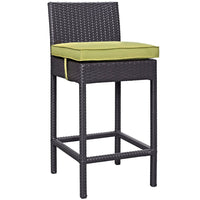 Modway - Convene Terrasse extérieure Tissu Tabouret de bar - Espresso Peridot-Pour divertir ou pour un usage quotidien