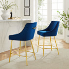 Modway - Discern Tabourets de comptoir - Marine - Ensemble de 2-Rembourrage en mousse dense
