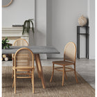 Manhattan Comfort - Lot de 4 chaises de salle à manger Paragon 44,5 cm style industriel chic - Naturel et Avoine-Cannage naturel fin fabriqué à partir de véritable rotin en bois