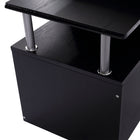 HOMCOM - Bureau d'ordinateur avec support d'écran et plateau à clavier - 59,75 po L x 23,5 po l x 34,75 po H - noir-Design simple et élégant, adapté à tout intérieur, bureau ou dortoir