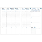 Quo Vadis - Trinote Agenda Semainier - 18 cm l x 24 cm H - Couleurs Assorties - Anglais-Grille 2 couleurs sur papier blanc
