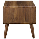 Modway - Transmit Table de chevet, Blanc noyer-Tiroir à laque blanche