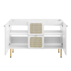 Modway - Chaucer 48" Armoire de toilette de salle de bain (lavabo non inclus) - Blanc-Assemblée requise
