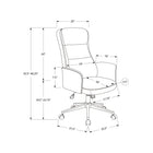 Monarch Specialties - 7323 Chaise de Bureau Ergonomique Aspect Cuir - Noir-10