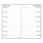 Brownline - 2027 agenda de poche bihebdomadaire avec reliure piqûre à cheval – 6 po x 3 1/2 po – noir-Reliure reliure piqûre à cheval avec couverture souple aspect lézard