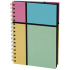 Merangue - Carnet de notes à spirale A5 à couverture noire-Bobine de couleur or