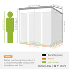 Outsunny - Abri de jardin extérieur 6,5 pi x 4 pi avec kit de fondation - vert-Entrée et sortie faciles grâce aux portes coulissantes gain de place, verrouillables pour plus de sécurité, clés incluses
