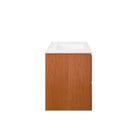 Modway - Scenic Support mural de 36" Vanette de salle de bain - Blanc cerise-Bassin d’évier en céramique