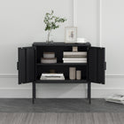 Manhattan Comfort - Ava 23,6 po Buffet d’Appoint Moderne - Noir-Lignes épurées et silhouette minimaliste, parfait pour les espaces contemporains et transitionnels