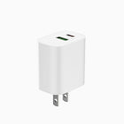 Evry - Chargeur mural 30 W USB-A et USB-C - Blanc-Ports doubles : 1 x USB-C, 1 x USB-A