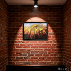 Frameworth - Pink Floyd impression coucher de soleil avec LP or - impression encadree - 38,5 po l x 27,5 po H-La taille finie mesure environ 38 et5 pouces par 27 et5 pouces et arrive prete a accrocher avec toute la quincaillerie incluse