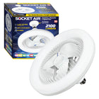 Bell + Howell - Ventilateur de plafond intérieur blanc à LED à changement de couleur de 10,1 po avec télécommande, prise d'air-Lumière super brillante et ventilateur de plafond - jusqu'à 2 100 lumens de lumière LED