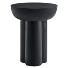 Modway - Caspian Béton rond Table d’appoint - Noir-Table d’appoint moderne contemporaine