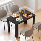 HOMCOM - Table à manger moderne 47 po avec effet bois - noir-Couleur : Noir 
