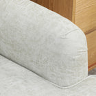 HOMCOM - Fauteuil d’appoint 45 po avec pieds tournés - large assise pour salon - blanc crème-Épaisseur de l’assise : 4,7 po (12 cm)  
