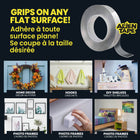 Alien Tape - Ruban adhésif double face multi-surfaces de 10 pieds - paquet de 3-Se libère proprement et facilement, sans résidu collant ni dommage